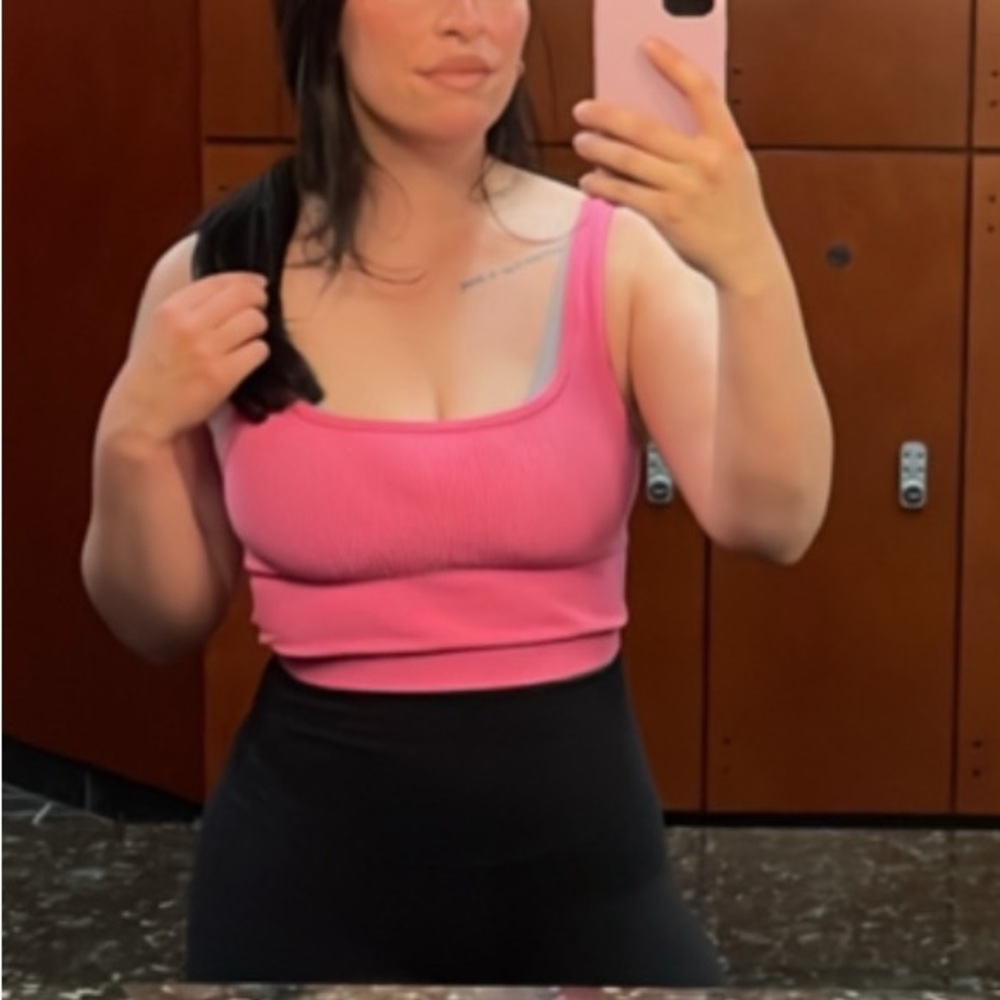 Pink crop tank